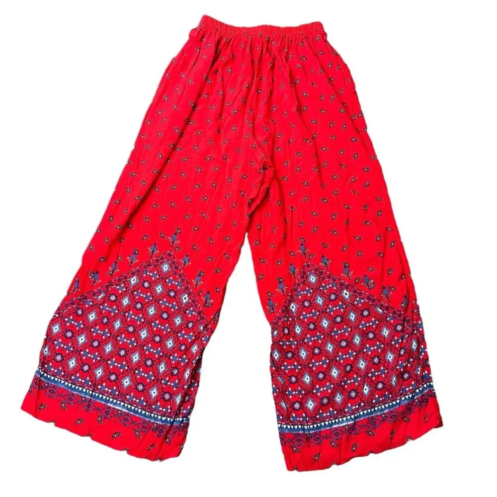 Swim Cacique Cover Up Pants Size 18/20 Red Casual Beach Cruise Vacation Surf